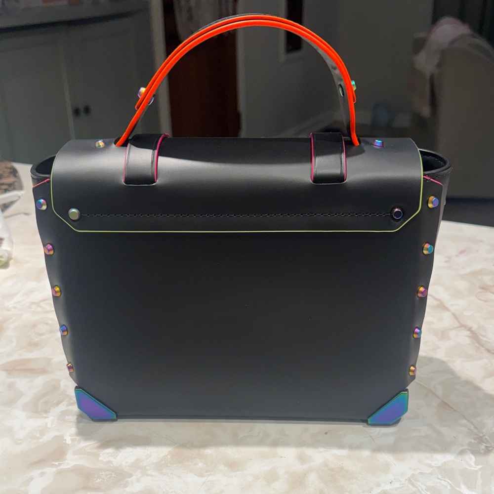 Michael Kors Black Satchel with Rainbow Accents - Picture 5 of 5